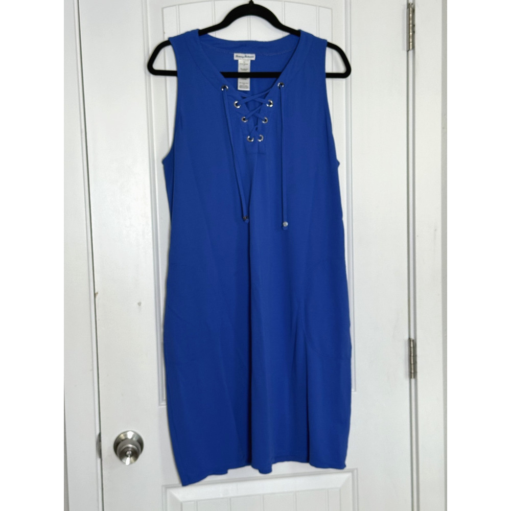 Tommy Bahama Swim/Beach or Yacht Nylon Dress with Pockets, Lace Up V-Neck